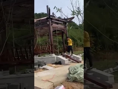 フェンスが付いている防水屋外純木のガゼボ パビリオン