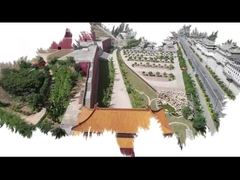 寺院によって艶をかけられる屋根瓦の望楼の使用繁文の屋根瓦