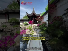 手作りの屋外中国木製ガゼボ素焼き方形庭パビリオン