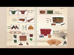 古代中国様式の建物 屋根のタイルと屋根の飾り 庭のパビリオン