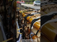 寺院のためのガラスと二度シントリングの中国ガラス屋根タイル