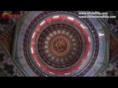 黄色のガラスの中国様式の寺院用屋根タイル