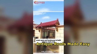 簡単にインストールできるアンティーク中国風のポリマー屋根瓦