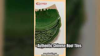 中国風の翡翠緑釉屋根瓦 - 屋根のアートワーク