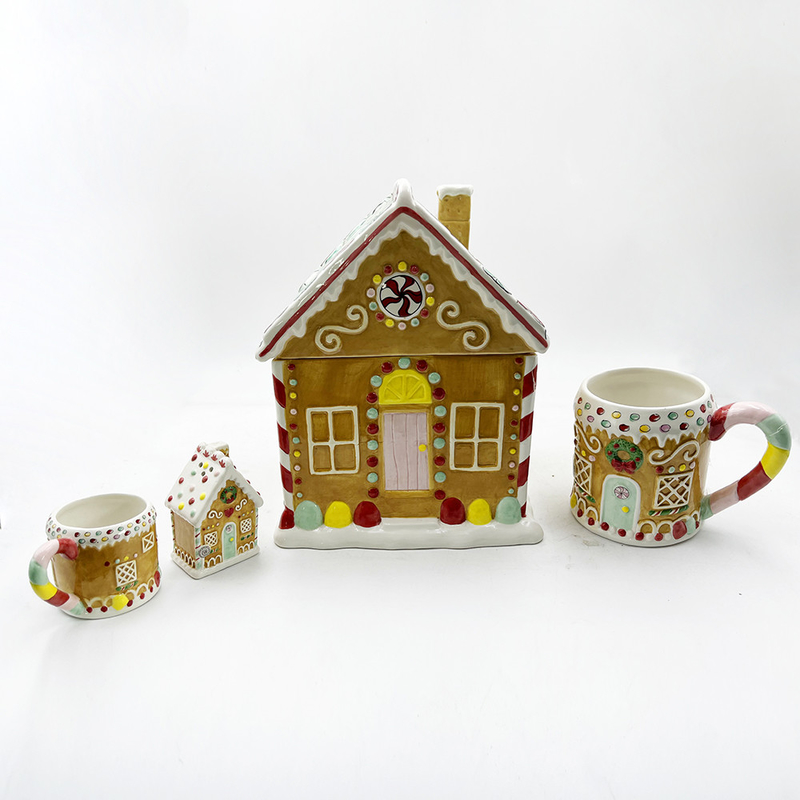 精巧なカスタムセラミック製品 クリスマスシリーズ キャンディ 貯蔵器 クリエイティブ