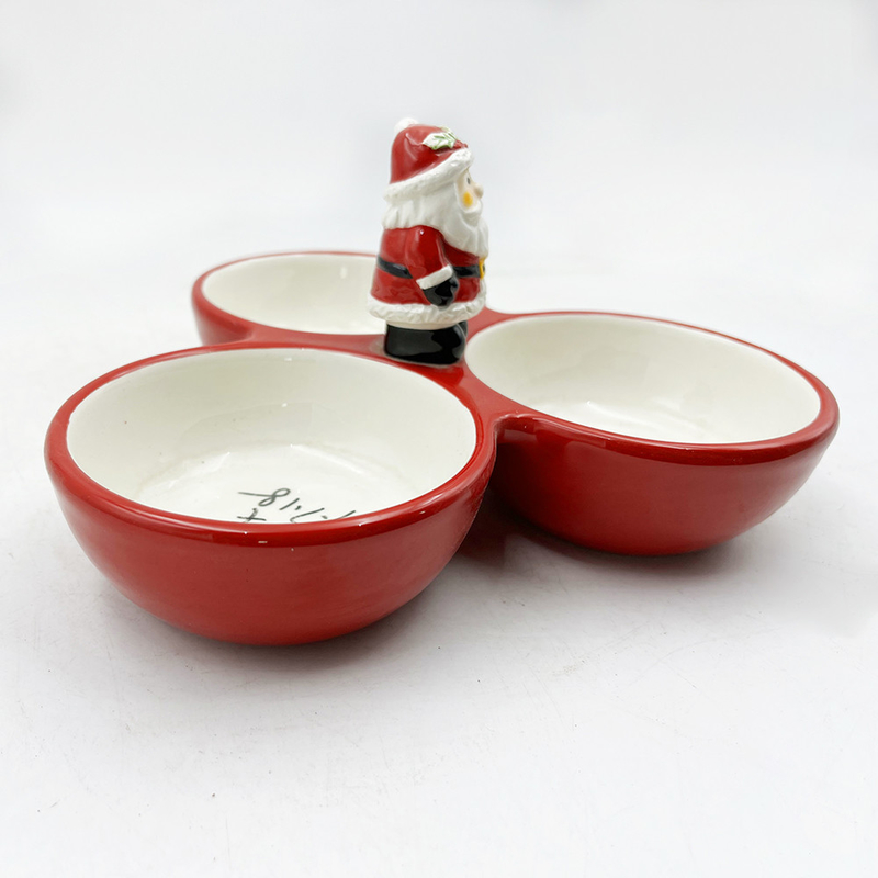 ホーム セラミック 3 部分 配給 ボウル クリスマス 冬 休日 家 の 装飾
