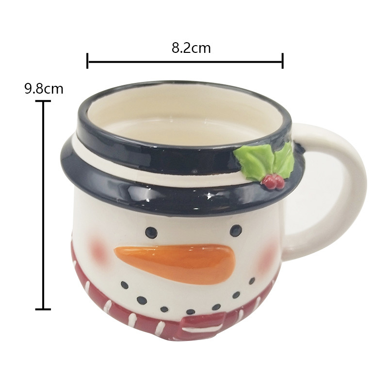 カスタマイズされた陶器 クリスマスカップ 輝く仕上げとカラフルなデザイン