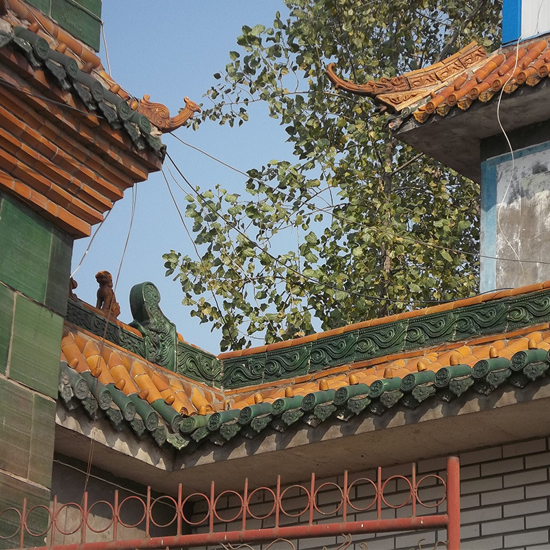 中国古典様式 グラスドリップ屋根タイル ガーデンパビリオンと現代建築のためのテラコタ