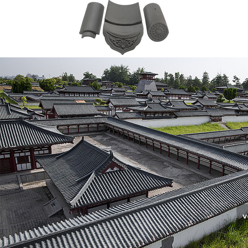 中国灰色の粘土屋根タイル 耐久性 天候耐性 伝統的な屋根 現代の屋根設計