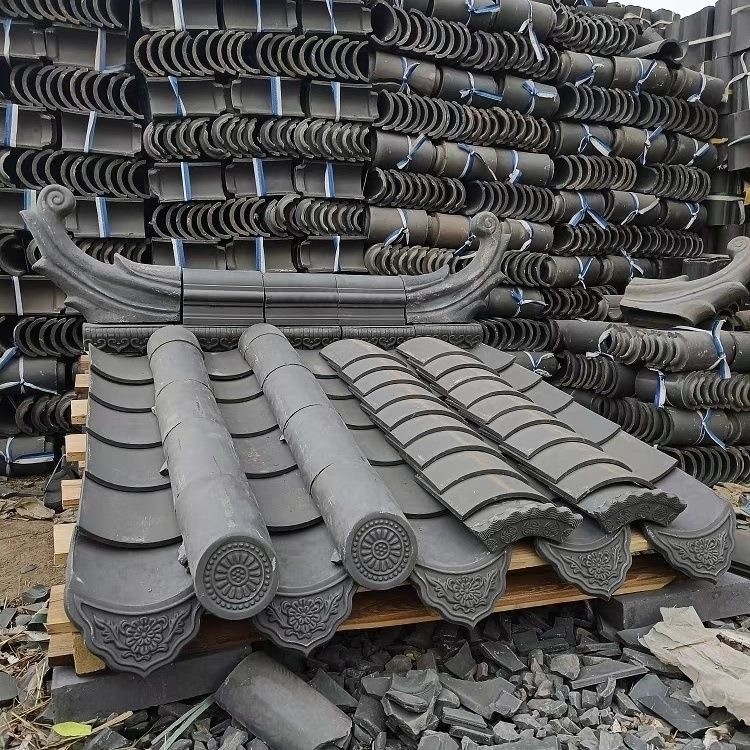 中国 灰 粘土 寺院 屋根 タイル 材料 高い 品質 で 長く 保護 する