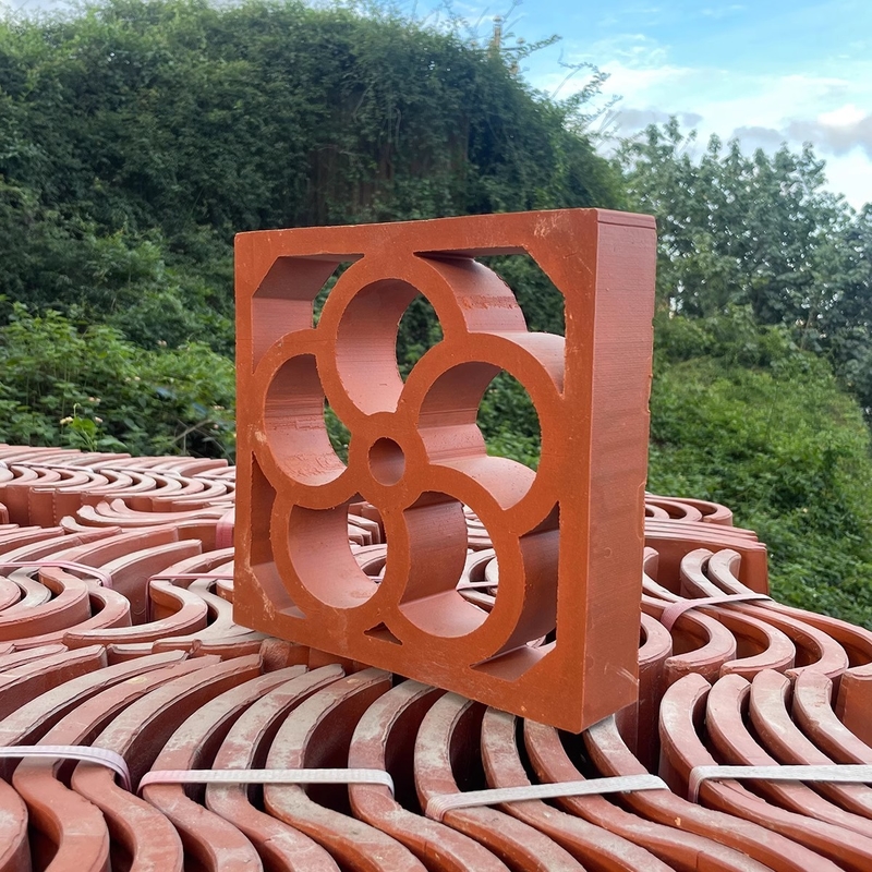 テラコッタジャリ ブリーズブロック 装飾タイル 外壁 建物 レンガ 200*200mm