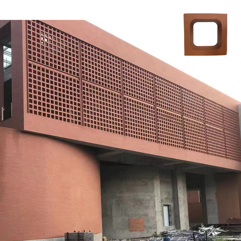 テラコッタ 壁 風ブロック 熱隔離 800 センチグラード 赤レンガ 学校 建物 装飾 材料