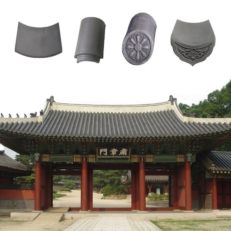 180*180mm圧縮強さ 1500N 仏教寺院のための中国の屋根タイル 伝統的な材料