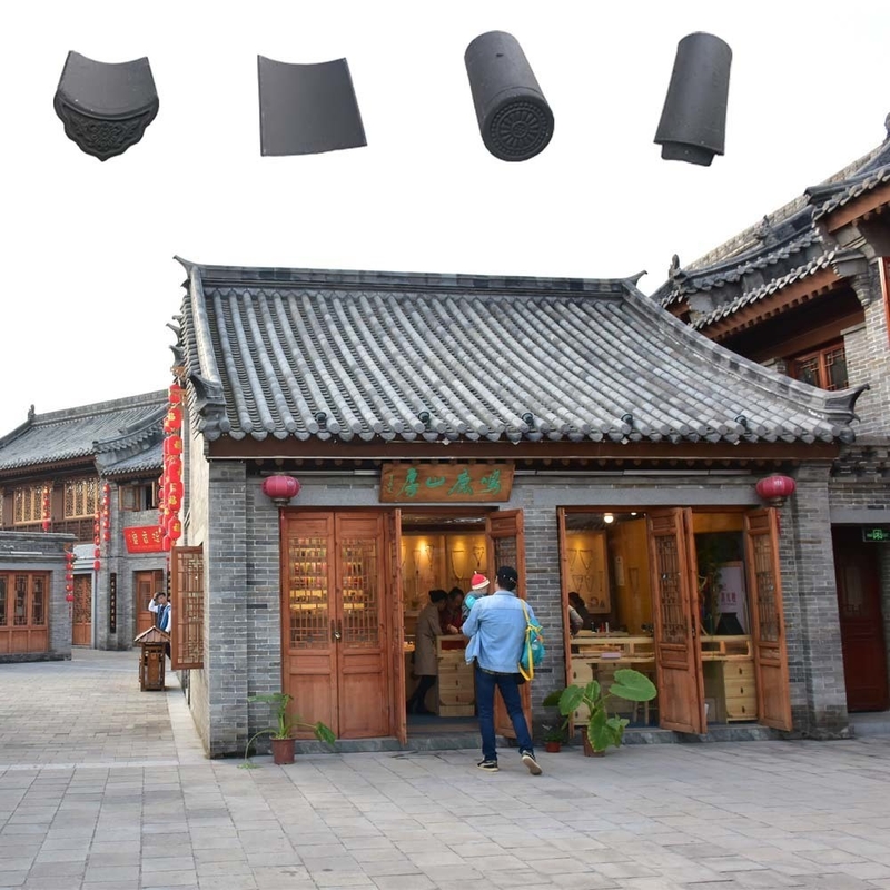 伝統的な中国神殿 土の屋根タイル アクセサリー 6% 水吸収 伝統的な建材