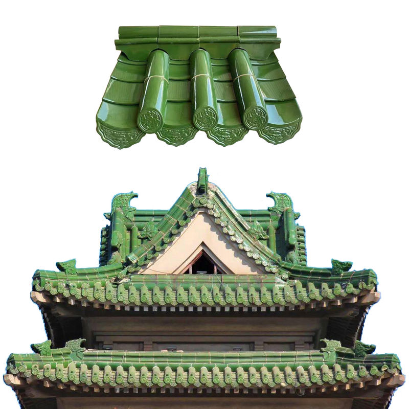レストランホテル寺院の屋根用のアジア風本格アンティーク中国釉薬瓦