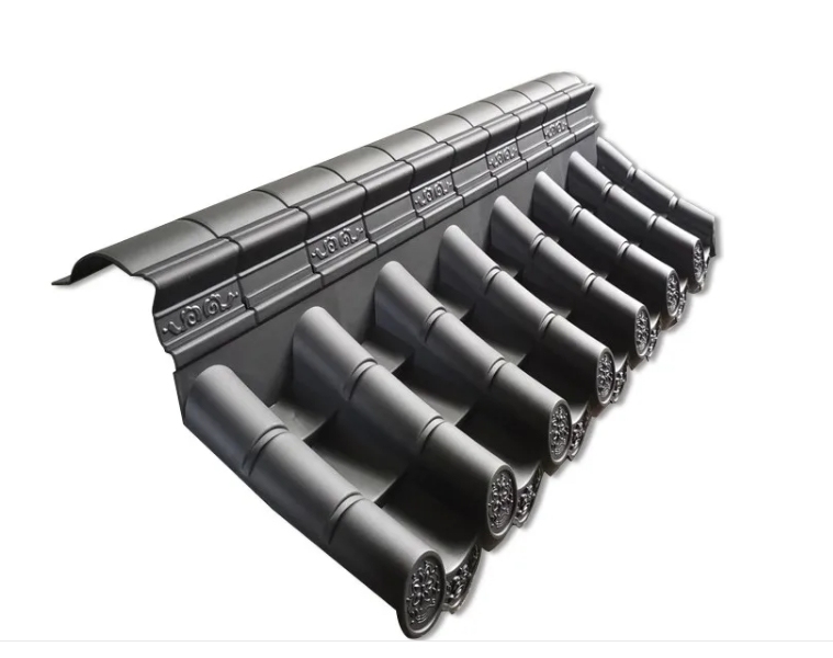 卸売プラスチック日本風屋根瓦、庭のフェンス壁装飾用屋根パネル