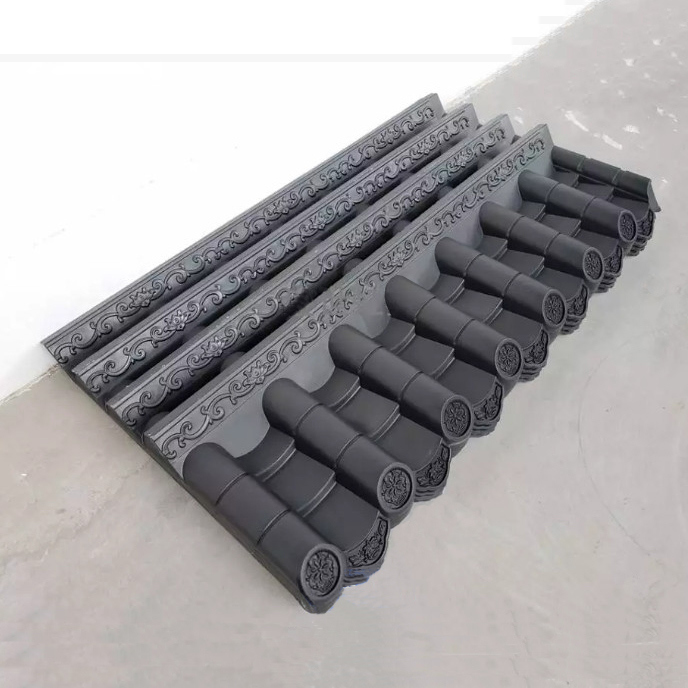 卸売プラスチック日本風屋根瓦、庭のフェンス壁装飾用屋根パネル