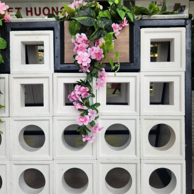 セメントコンポーネント レンガ 方形 スクリーン 背景 壁板 スクリーン 3Dデザイン 穴だらけ シームレス 迅速インストール 装飾