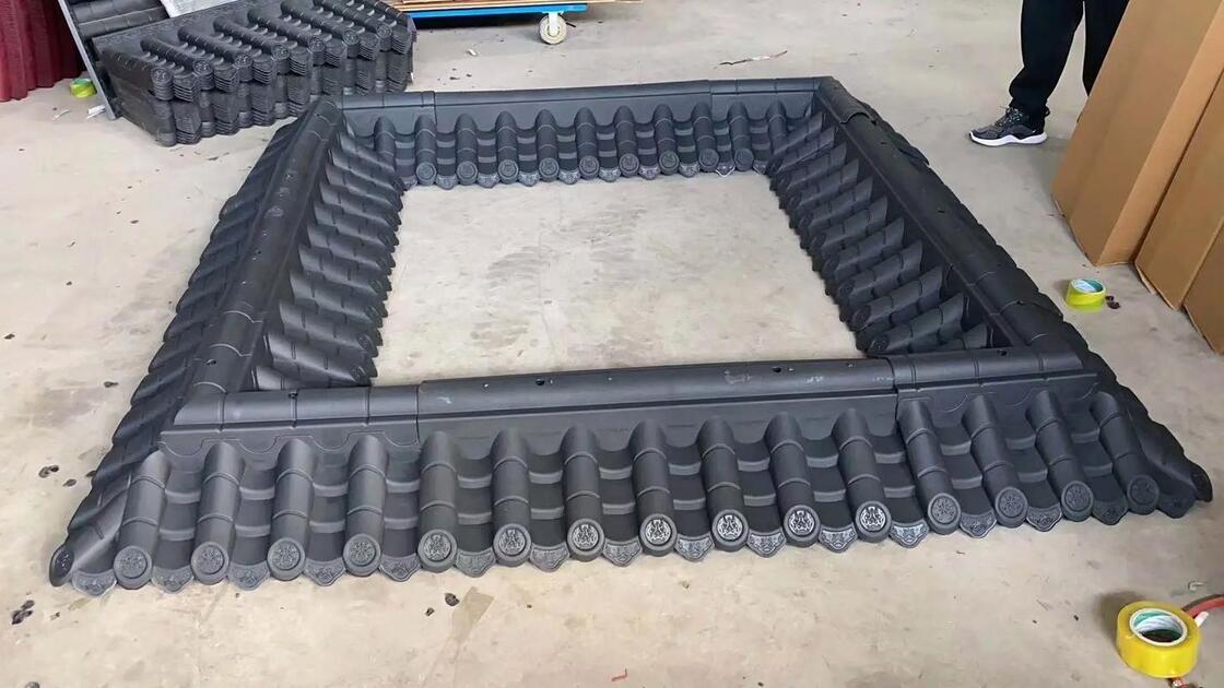 双面プラスチック屋根タイルパネル 軽量なPP屋根材料 伝統的な中国のデザイン