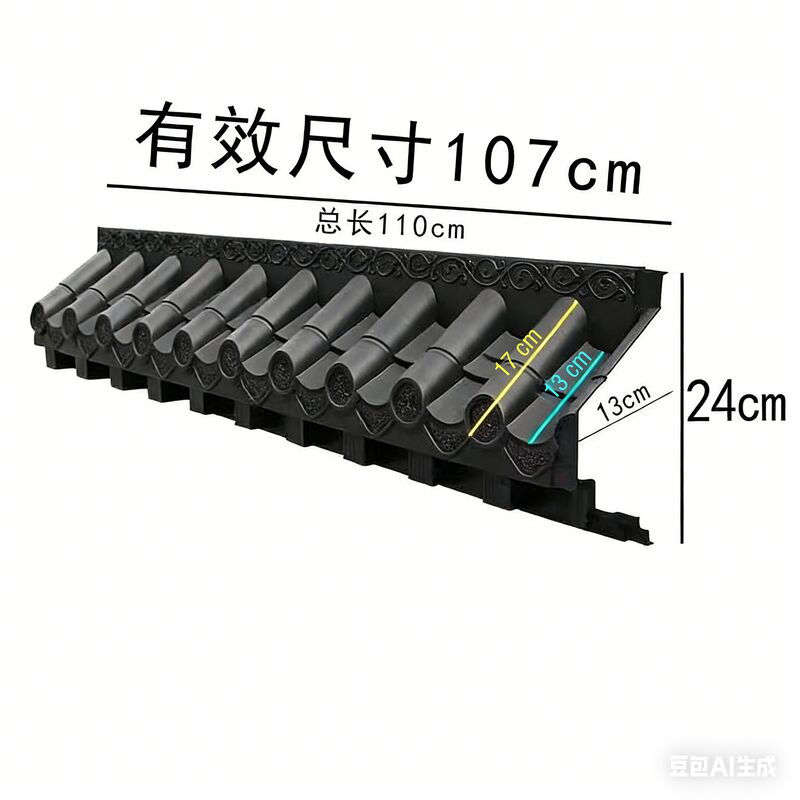 棚付き3Dアンティーク軒屋根 アジア中国プラスチックタイル PP 耐久性 茶室 新築プロジェクト用