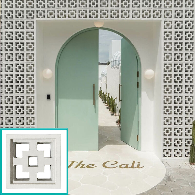 換気されたプライバシー 壁 レンガ コンクリート ブリーズブロック 建築 バルコニーやタウンハウス用の曲げた ブリーズブロック