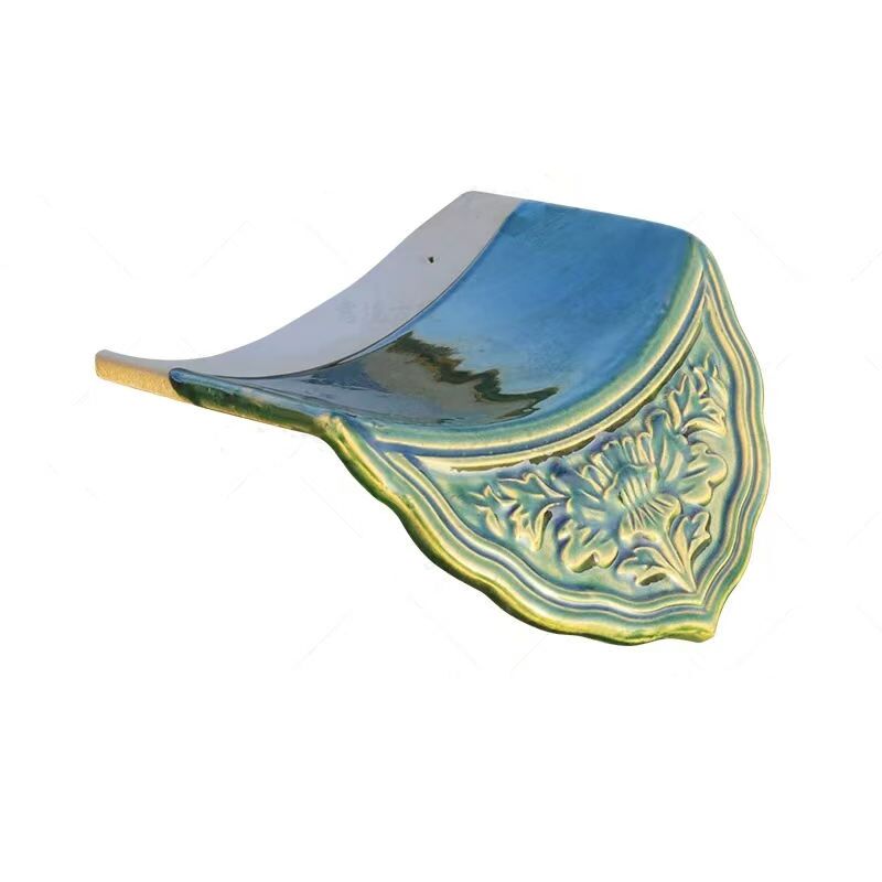 緑色屋根デザイン フィリピン 低価格 穴あき瓦 古代中国風屋根用