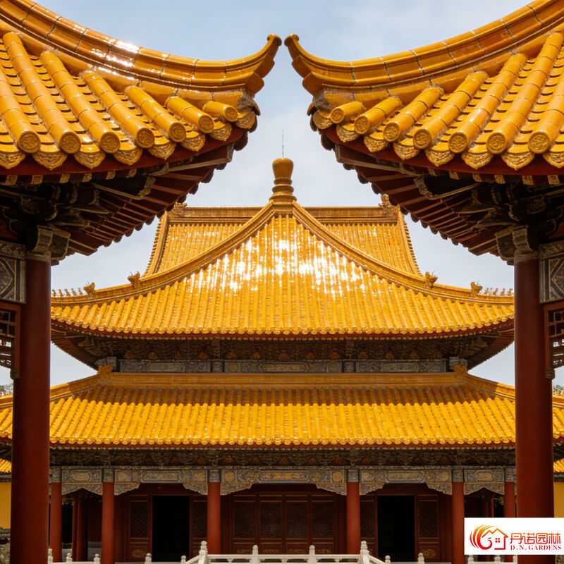 建築資材 古風 瓦 金色 屋根瓦 寺院 修道院 建築用