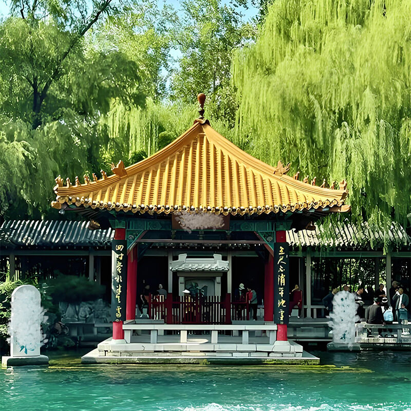 伝統的な中国様式のガラスのタイル 庭園用陶器の輝かしい屋根タイル 景観建築 寺院パビリオン 茶屋 文化文化センター