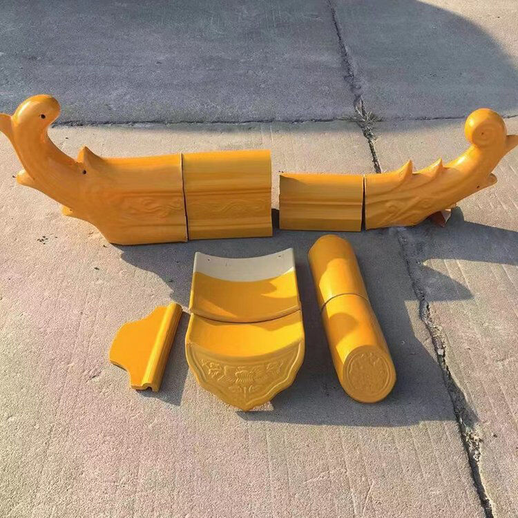 伝統的な中国様式のガラスのタイル 庭園用陶器の輝かしい屋根タイル 景観建築 寺院パビリオン 茶屋 文化文化センター