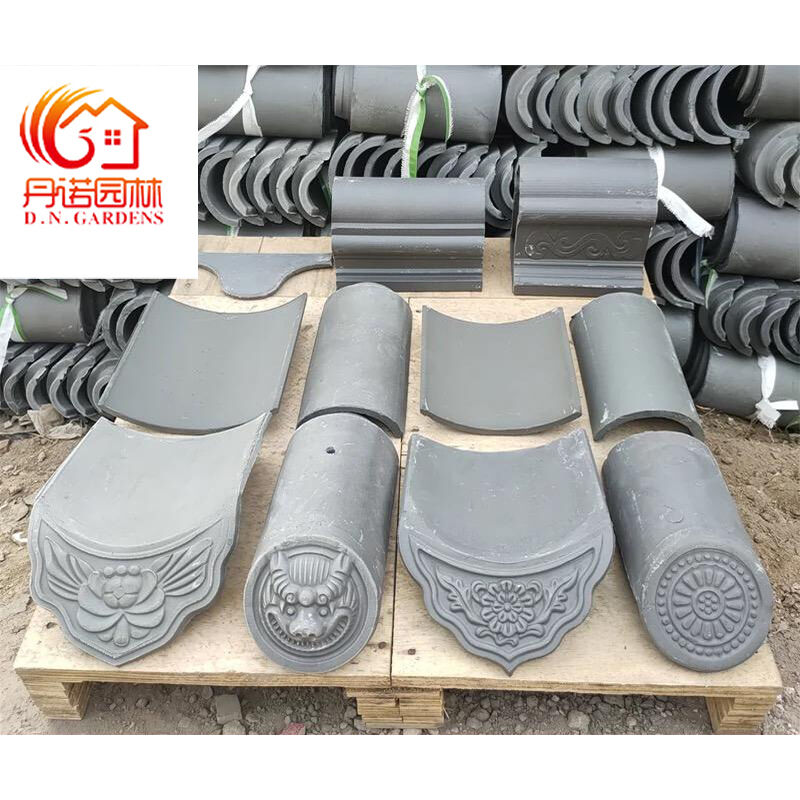 中国灰瓦屋顶的庭院凉亭/亭子整套出售安装说明