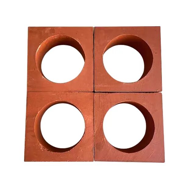 Terracotta Breeze Block Clay Terrace Blocks Garden Wall Screen Tiles Round Circle Pattern Breeze Wall Brick for Pool Hall