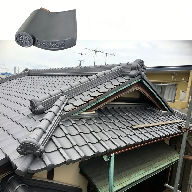 Authentic Traditional Japanese Roof Tiles Japanese Tea House Tile Sekishu-gawara Tiles for Gardens