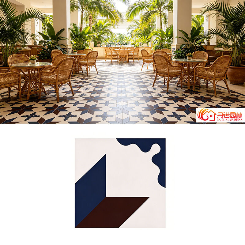 Handmade Colourful Encaustic Cement Tiles Hydraulic Tiles with Silky Matte Finish for Floor and Wall Tiling
