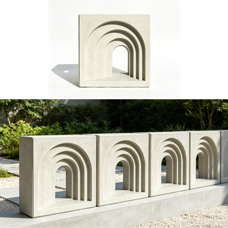 3Dアーチ コンクリート換気ブリーズブロック 商店フロントや建築用日焼け止め壁のための空洞の飾り付けセメントブロック