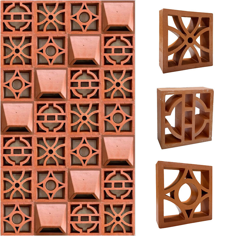 3Dアートテラコッタ耐火レンガ換気壁ブリーズブロック（フェンススクリーン壁および天井用、カスタマイズ可能）